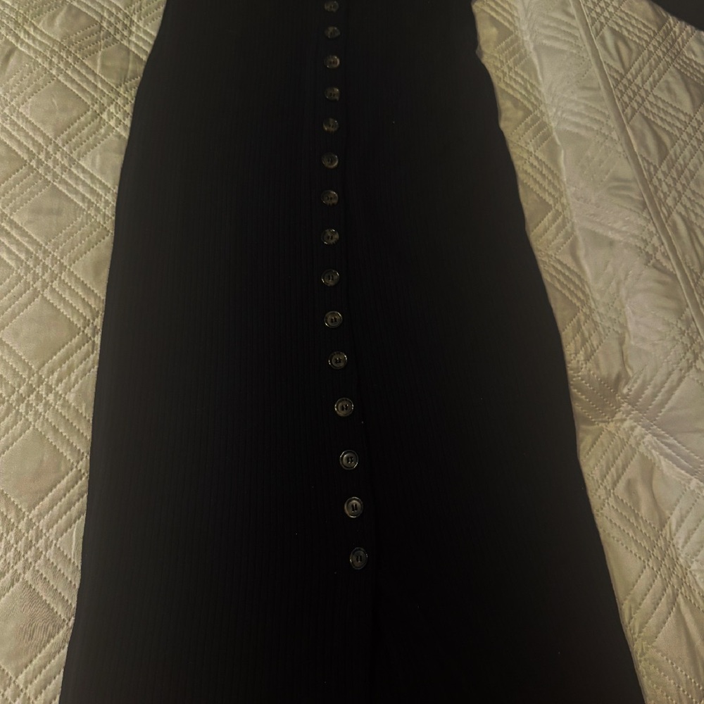 Forever 21 Black Ribbed Dress Medium size